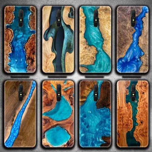 Resin WOOD Marble colorful Phone Case For Oppo A5 A9 2020 Reno2 z Renoace 3pro A73S A71 F11