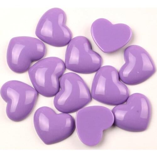 30Pcs Mixed Resin Purple Heart Decoration Crafts Beads Flatback Cabochon Scrapbook DIY Embellishments Accessories Buttons