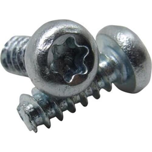 M2 M2.2 Pan Head Six-Lobe Self Tapping Screw For Plastic Flat Tail Steel Zinc Plated Torx T6