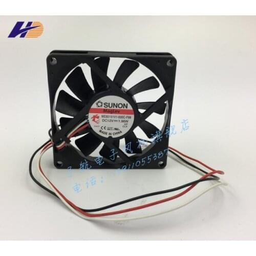 SUNON ME80151V1-000C-F99 8015 DC 12V 1.96W 3-line Alarm Cooling Fan