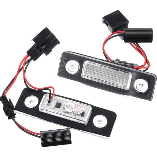 2pcs LED Number License Plate Light Lamps Canbus Error Free For Skoda Octavia ll Facelift 2009 2010 2011 2012