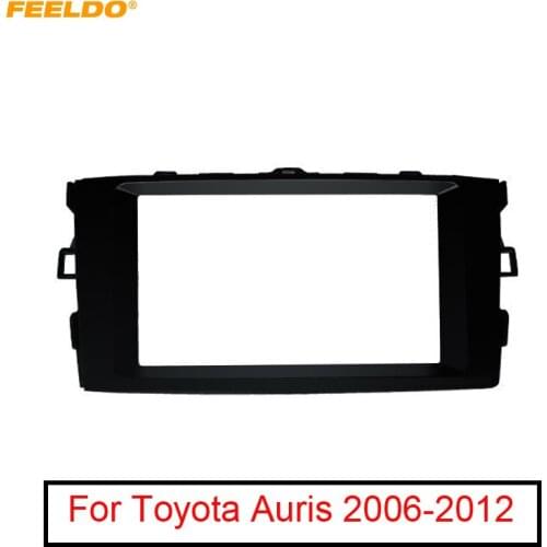 FEELDO Black Facia face dash install fitting trim kit for TOYOTA Auris 2006-2012 Stereo Fascia Dash CD Trim Installation Kit
