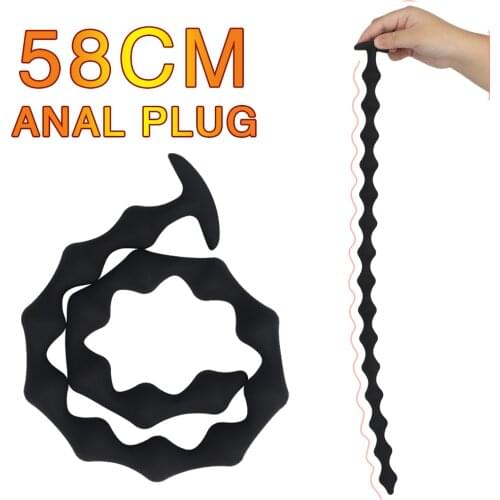 50cm Super Long Anal Beads Soft Silicone Butt Plug Anal Sex Toys For Adults Erotic Toys Buttplug Ass Dilator Prostate Massager