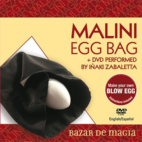 Free shipping Malini Egg Bag Pro (Bag and DVD),Stage Magic Trick,Close up,illusion,Fun,Mentalism,Classic Trick