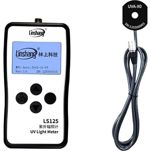 LS125 Ultraviolet Power Meter UVA-X0 Test 365nm High Pressure Mercury Lamp with UV Light Intensity and Energy
