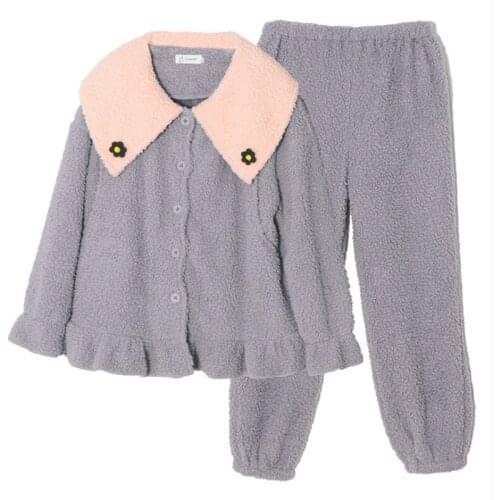 New maternity clothing autumn and winter thickened lamb cashmere confinement clothing postpartum warmth nursing clothing