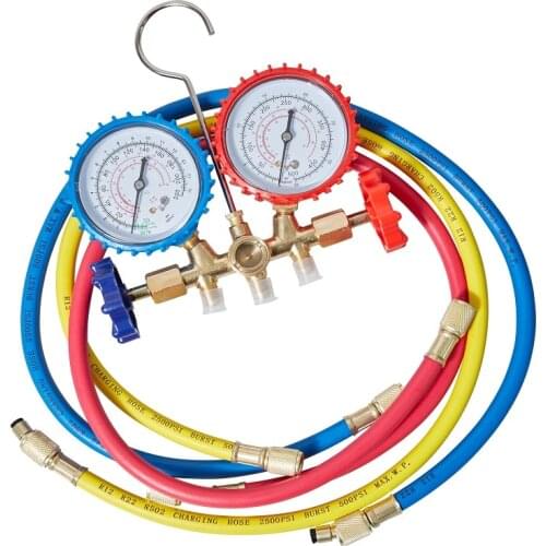 Refrigerant Manifold Gauge Set Air Conditioning Tools + Refrigerant Testing Charging Evacuation for Air Condition Refrigeration