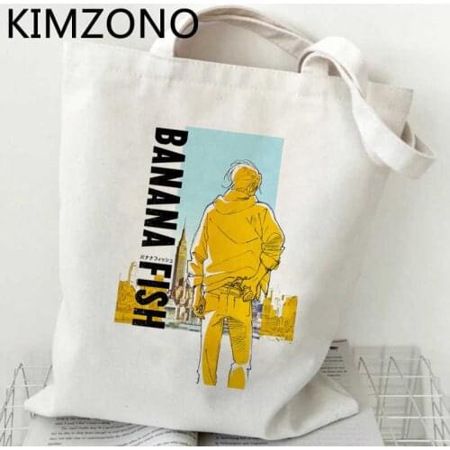 Banana Fish shopping bag bolsas de tela shopper bolso shopping recycle bag reusable bag fabric cloth tote reusable sac tissu