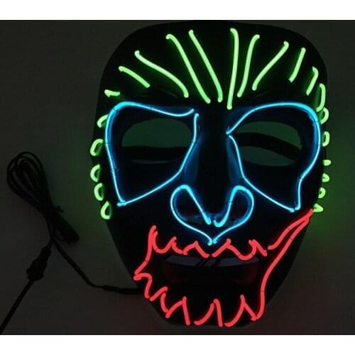 Glowing Eagle Style LED Mask Cosplay Animals Costume Accessories EL Wire Mask For Halloween Carnival Party