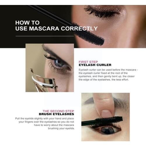 Curly long and Dense Mascara Long Eyelashes Fast Dry Silk Long-wearing Black Mascara Waterproof Mascara Lasting Extension F J8P0