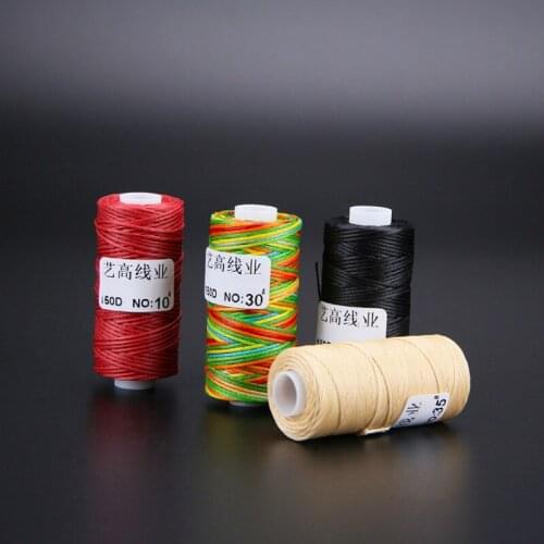 1Pcs 50M 150D High Quality Leather Waxed Thread Cord for Diy Handicraft Tool Hand Stitching Thread Flat Waxed Sewing Line