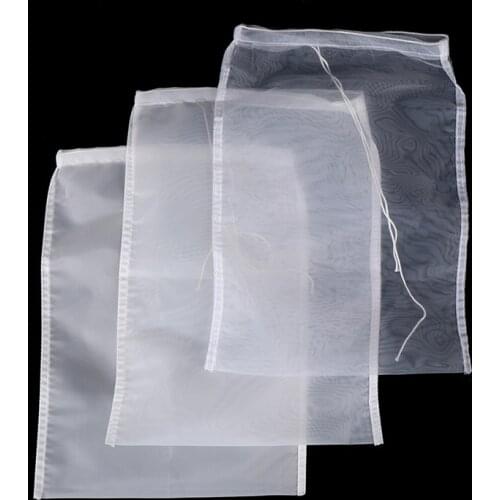 1PCS Beer Filter Bag For Brewing Malt Boiling Wort Mash Strainer Tool Mesh Nylon Food Strainer Bag Nut Milk Juice Filter