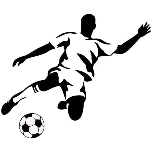 13.2*11CM Stylish Football Sports Car Stickers Cartoon Car Styling Vinyl Decals Black/Silver C7-0187