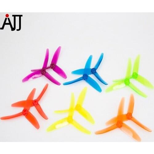 18pairs BeeRotor 5x4'' 5040 3-blades Propeller Clear Rainbow Props Mixed Color for DIY FPV Multi-rotor Small Planes BR50403-MC