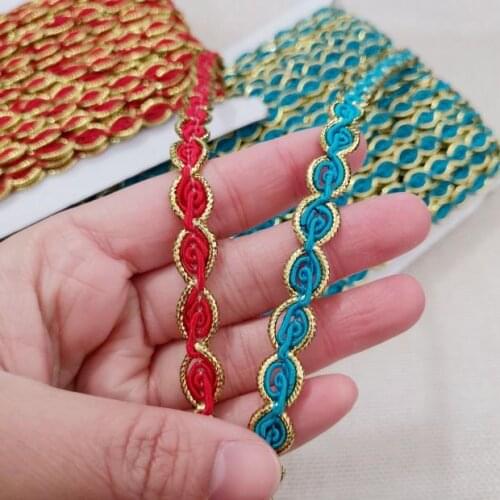 20Yards Width 10mm Armygreen Polyester Corrugated Braided Lash Crochet Ribbon Curved Edge Lace Pillow Cushion Cord Trim