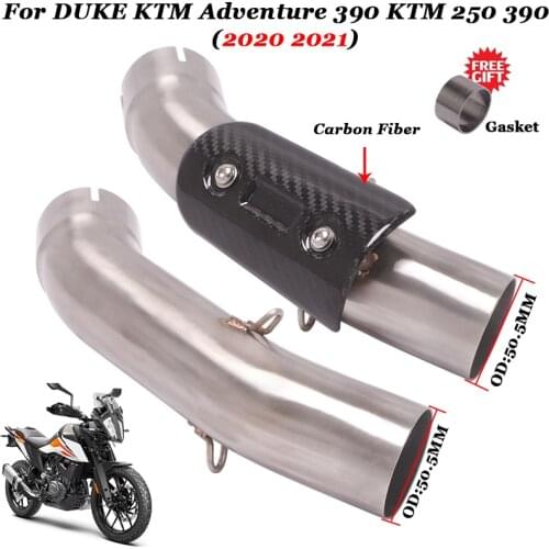 390 ADV Motorcycle Exhaust Escape Modified Middle Link Pipe For DUKE KTM 390 adventure KTM 250 KTM 390 2020-2021 years