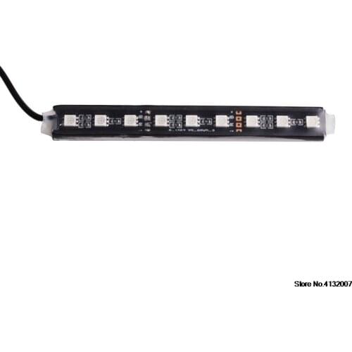 4pc 9LED Remote Control Colorful RGB Car Interior Floor Atmosphere Light Strip