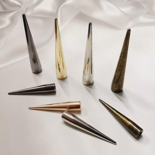 40Pcs /Lot Metal Punk Sharp Bullet Rivet Studs Handmade Diy Decorative Nail Leather Craft Accessories