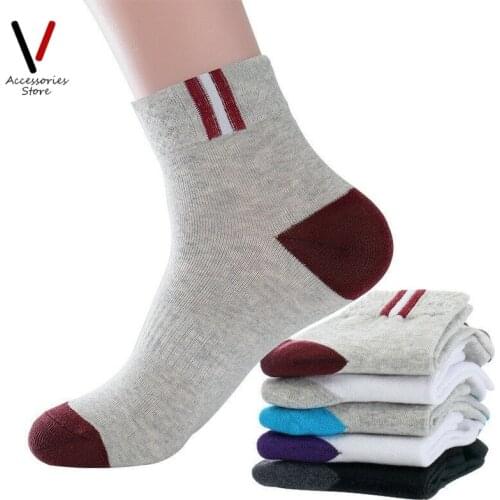 5pair=10pcs Mens Casual long Sock Soft Breathable Cotton Sports Socks Mens Socks Boy Comfortable Breathable Tube Socks