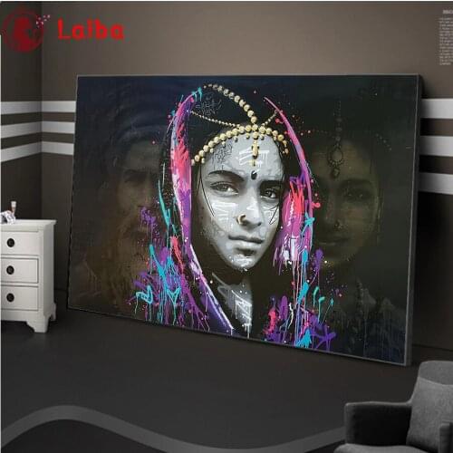 DIY Diamond Painting Graffiti woman portrait art Diamond Mosaic Full Drill Square round stones Cross Stitch Handmade Hobby