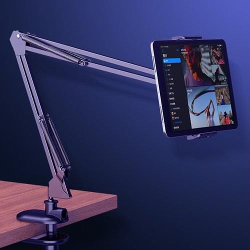 Long Arm Tablet Stand Holder For 5 -12.9 Inch iPad Kindle Switch Xiaomi Samsung Huawei Phone Tablet Desk Wall Mount Bed Bracket