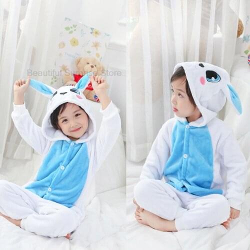 Baby Rabbit Onesie Animal Costume Toddler Boy Girl Long Sleeve Funny Cute Warm Clothes Child Kid 4-12 Years Infant Kigurumis