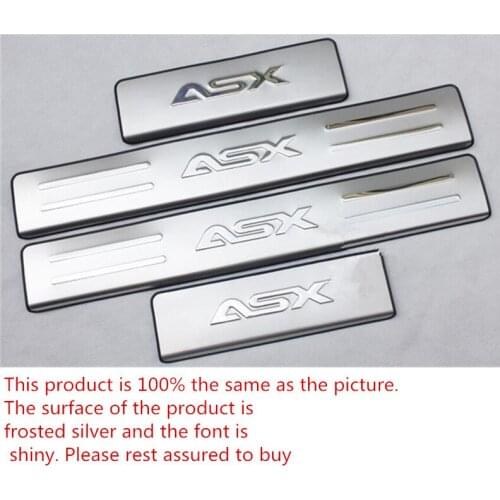For 2011-2018 Mitsubishi ASX stainless steel scuff plate door sill pedal cover 4pcs/set car accessories