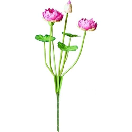 No Withering Exquisite Realistic Artificial Mini Lotus Flowers for Home
