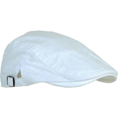 Linen Newsboy Cap for Men Summer Flat Breathable Adjustable Cabbies Golf London Hat Male Casquette Headpiece Peak Bilinders