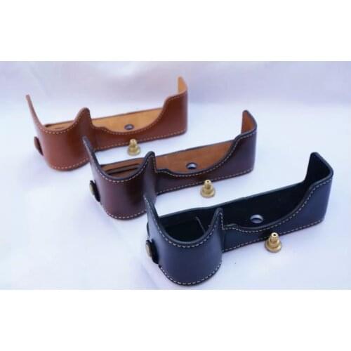 Leather Camera case Bottom/ Half Bag for For Sony ILCE-7M2 A7II A7R II Black Brown Coffee High Quality PU Leather case