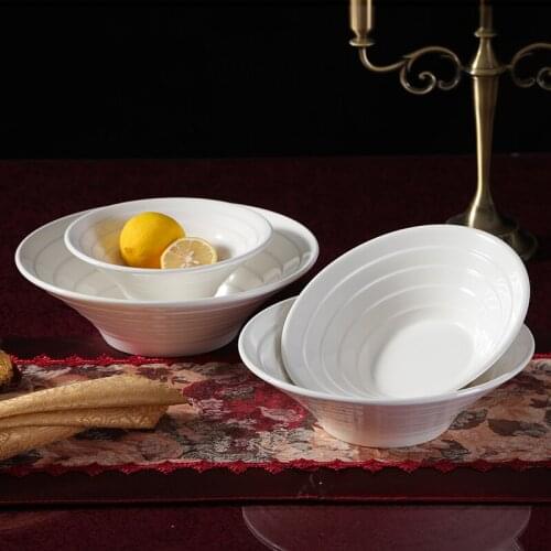 Creative ceramic salad bowl dessert of fruit bowl white ice cream dessert snack of ice cream bowl