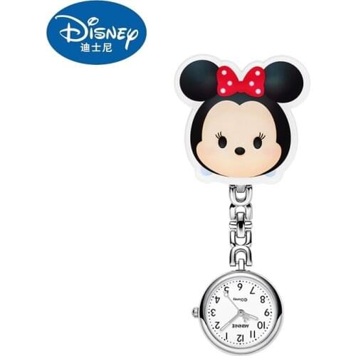 Disney Official Hot Sell New Fashion Pocket WristWatch Metal Nurse Clock Brooch Tunic Fob Watch Doctor Medical Reloj De Bolsillo