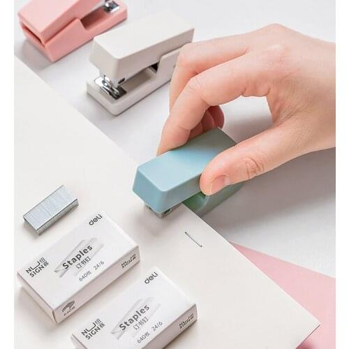 Mini Stapler Small Stapler For Students Office Accessories Stepler Stationery Bookbinding Paper Stapler Deli Stationery Office