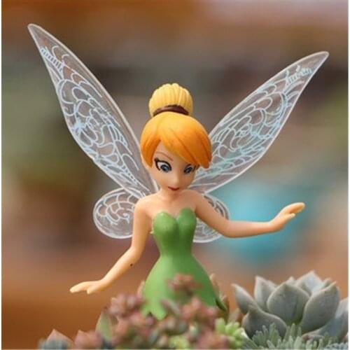 1PCS Flying Flower Fairy DIY Miniature White Angel Lifelike Elegant Cute Car Desktop Cake Garden Decoration Sculpture Ornament