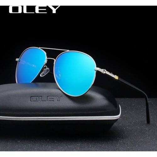 OLEY Brand Mens Sunglasses Polarized Classic Pilot Glasses Men Coating Mirror Glasses oculos Male Eyewear Accessories For Women