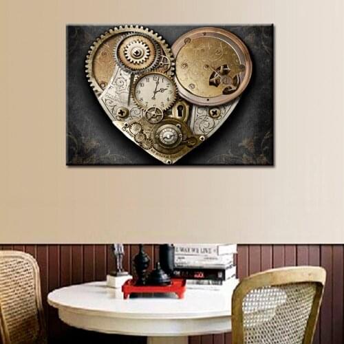 Gear false clock series 5d diy diamond painting cross stitch diamond embroidery Retro diamond crafts full square round mosaic