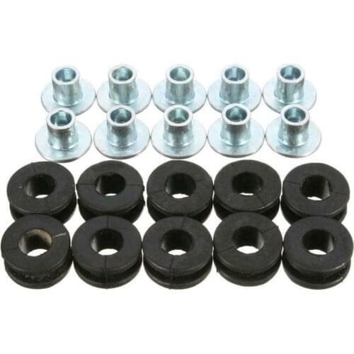 New 10Pcs Motorcycle M6 Rubber Grommets Bolt Pressure Relief Cushion Kit Replacement Accessories for Honda Y~amaha Suzuki Fa
