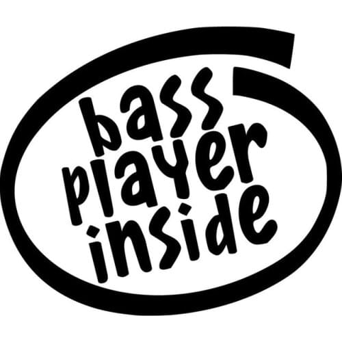 16.9X14.3CM BASS PLAYER INSIDE Originality Vinyl Decal Car Sticker