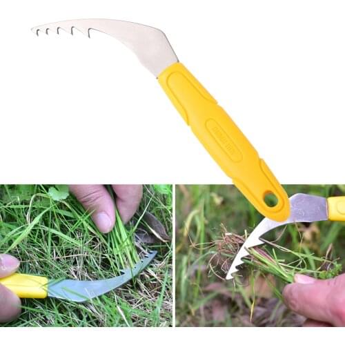 Lawn Portable Root Remover Digger Weed Puller Stainless Steel Ergonomic Garden Tool Handheld Manual Garden Weeder Non-Slip