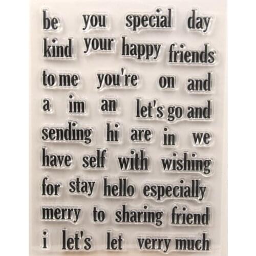 KLJUYP Wishing Transparent clear stamp for DIY Scrapbooking/Card Making/Kids Christmas Fun Decoration Supplies