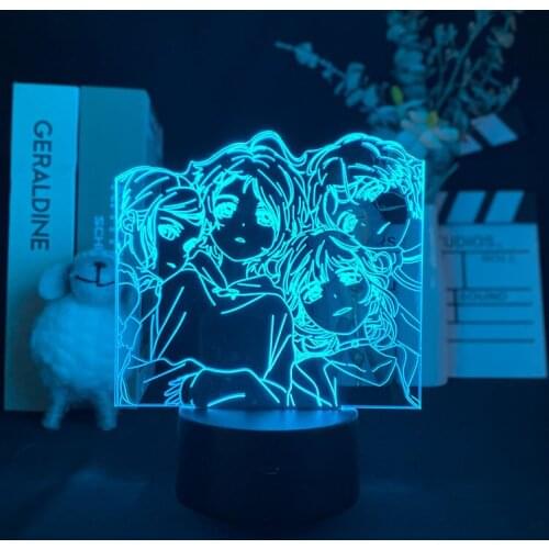 RGB Illusion Night Light LED Bedside Anime 3D Lamp WONDER EGG PRIORITY Nightlight Bluetooth Speaker Kids Friends Birthday Gift