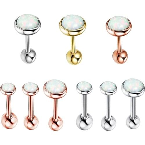 Gold Color Crown Star Flower CZ Tragus Cartilage Stainless Steel Ear Stud Piercing Crystal Daith Earring