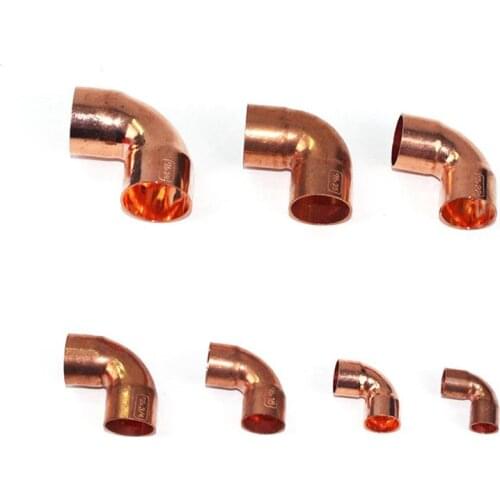 28.6mm Inner Dia x1mm Thickness Scoket Weld Copper End Feed 90 Deg Elbow Coupler Plumbing Fitting Water Gas Oil