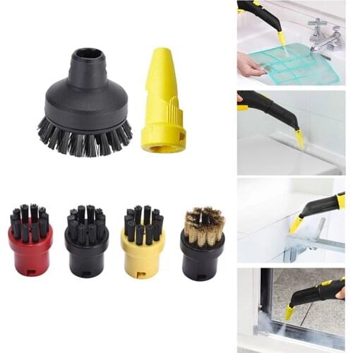 Muli-Purpose Round Brush Cleaner Cloth Pads Universal Steam Cleaning Kit For Karcher SC1 SC2 SC3 SC4 SC5 SC7 Vacuum Cleaner Part