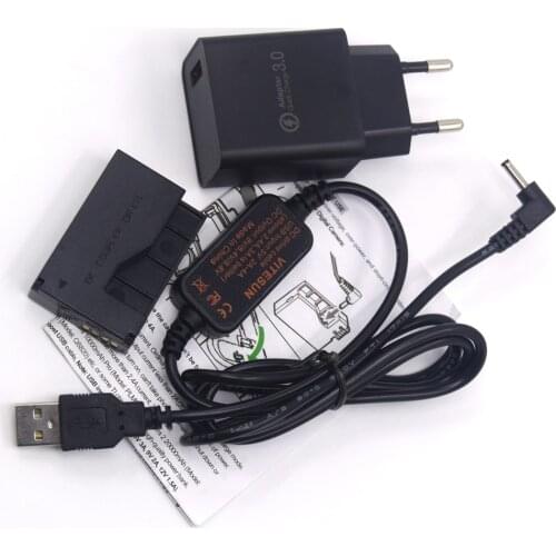 Power Bank ACK-E15 USB Cable CA-PS700+DR-E15 DC Coupler LP-E12 Dummy Battery+Quick Charger for Canon EOS 100D Kiss x7 Rebel SL1