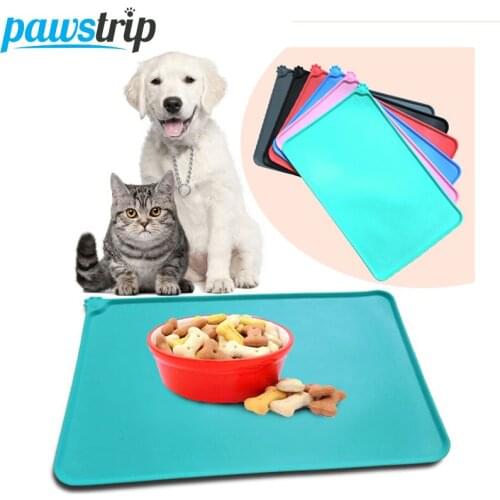 Waterproof Pet Mat For Dog Cat Food Mat Silicone Pet Food Pad Pet Bowl Drinking Mat Dog Feeding Placemat Easy Washing