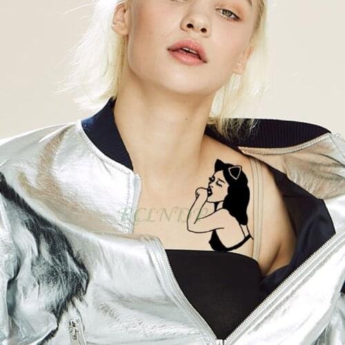 Waterproof Temporary Tattoo Sticker Sexy Girl Tatto Flash Tatoo Old School Fake Tattoos Tatouage Neck Wrist Foot For lady Women