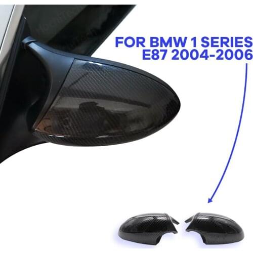 High quality 2004-09 Horn car side Rearview Mirror cover Carbon Fiber Pattern For BMW 1 3 series E81 E82 E87 E88 E90 E91 E92 E93
