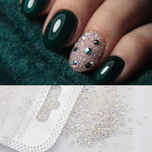 1440pcs Crystal Mini NailRhinestone Crystal 3D Nail Rhinestone Decoration DIY Nails Art Pixie Rhinestone Micro Diamond