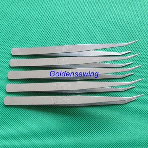 5 PCS Sewing Machine Pro Tweezers High Quality Plain TWE7